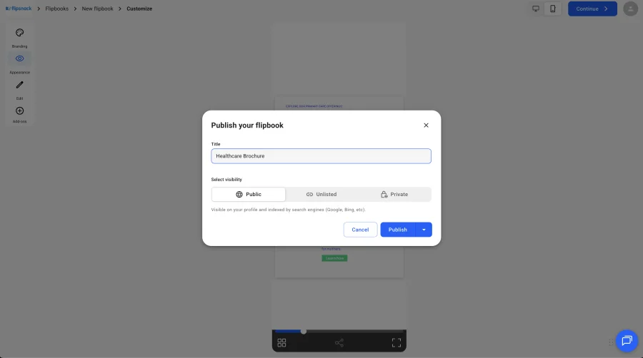Publish your flyer and brochure with Flispsnack