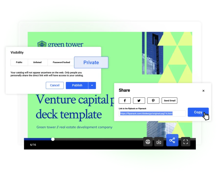 sharing investor pitch deck