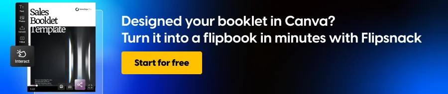 Create a booklet with Canva - banner