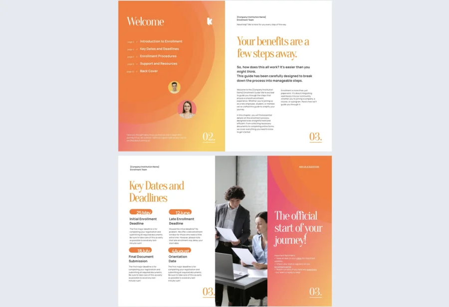 Employee Benefits Enrollment Guide Template