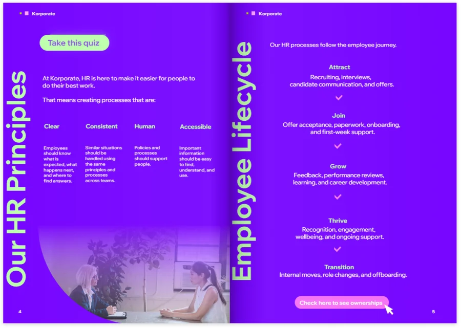 HR playbook example